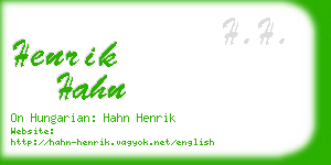 henrik hahn business card